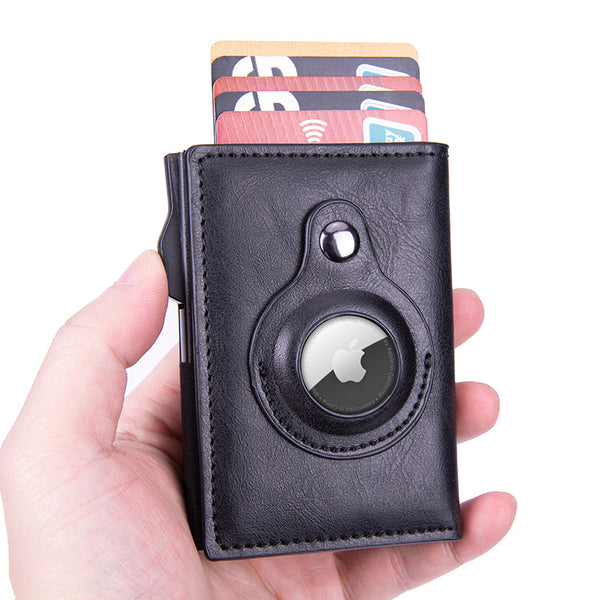 Cross-border airtag card bag tracker FRID card bag anti-theft brush women's multi-card credit card wallet card holder