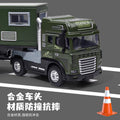 Large alloy trailer rv toy car kids' simulation car model camping truck off-road vehicle model for boys