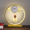Creative stylish table lamp bedroom bedside lamp clock ornament remote control usb multi-function deer touch lamp