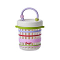 High-style fruit cup, leak-proof and portable, food-grade double-layered with drainage, perfect for on-the-go salads and fruit