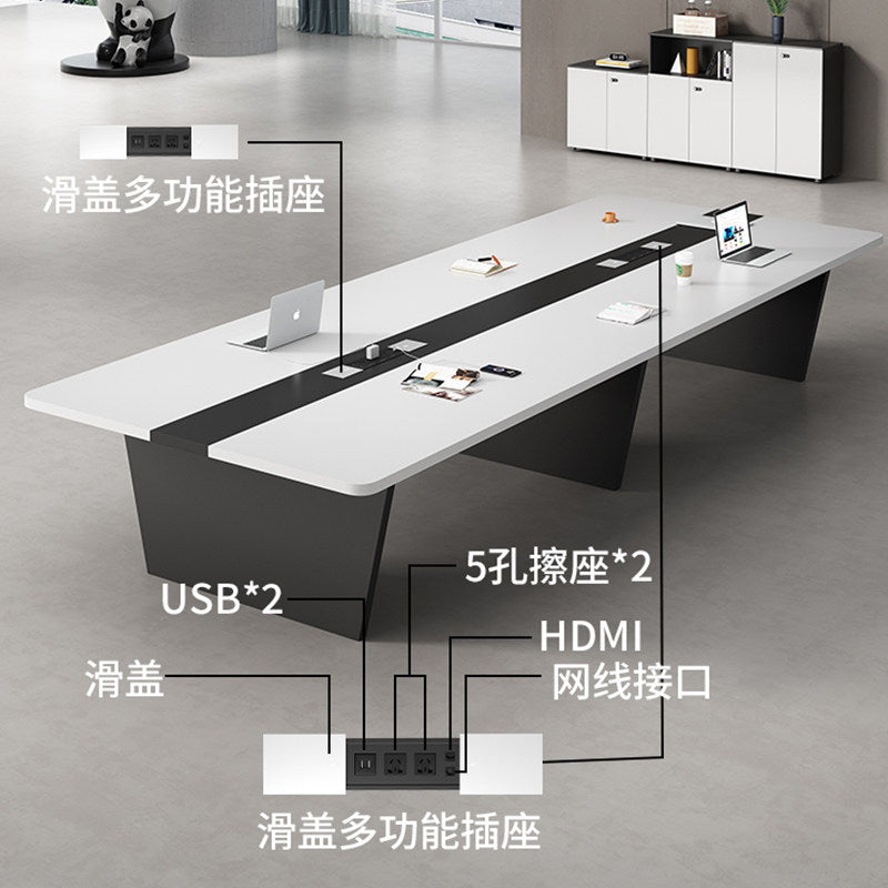 Saint-li conference table - modern minimalist conference table and chair set - premium office conference table and meeting room furniture