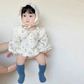 Infant and toddler spring and autumn clothing, baby girl long-sleeved romper, perfect for full-month, 100-day celebrations, princess-style, super cute and sweet, outdoor play suit