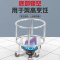 Stainless steel soup bucket turnover cart insulation bucket storage rack kitchen multifunctional wheeled movable cart floor bucket rack