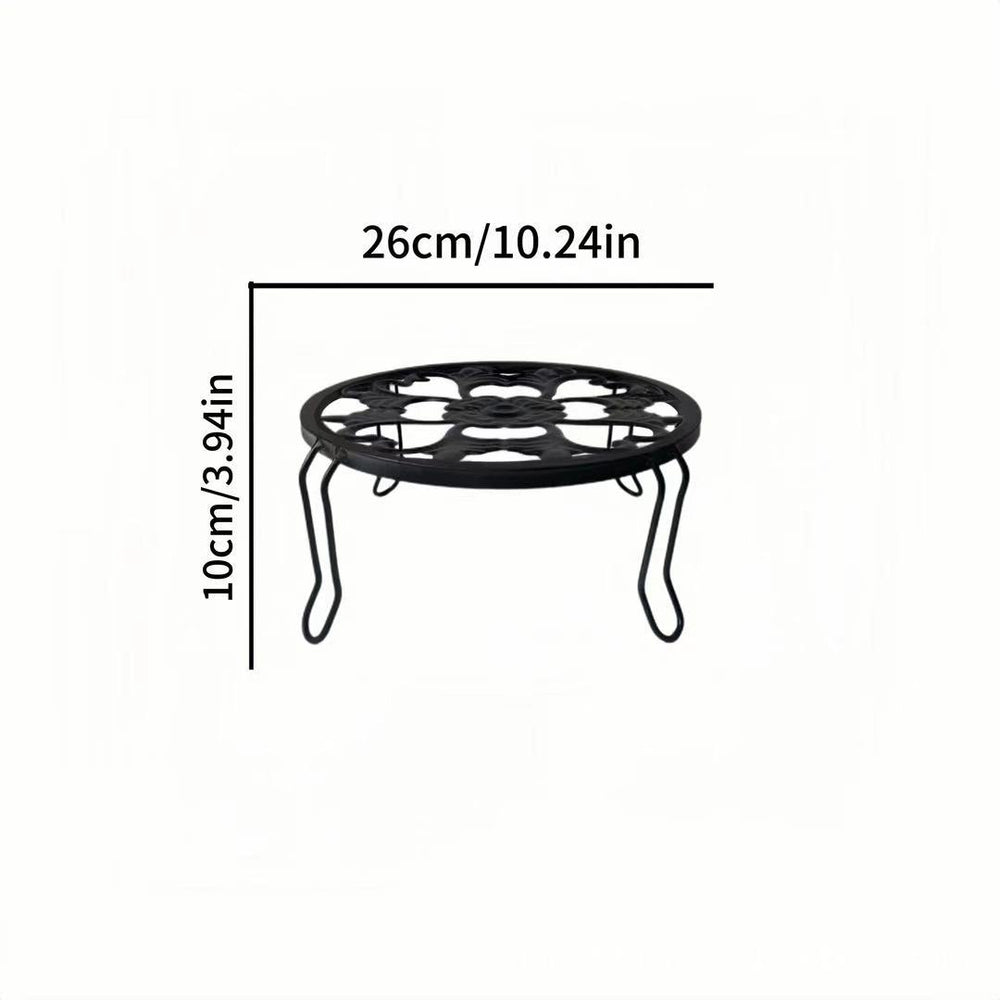 Nordic flower stand plant support heavy duty potting bracket indoor outdoor metal garden container round stand