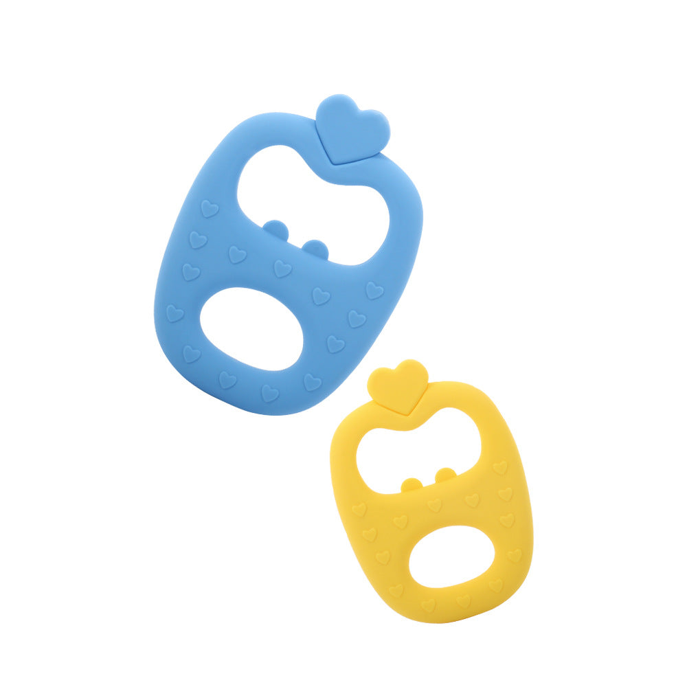 Food Grade Silicone Toothpaste Color Double Grip Buttons New 2025 Baby Bite Gum Baby Teething Chewing Toy