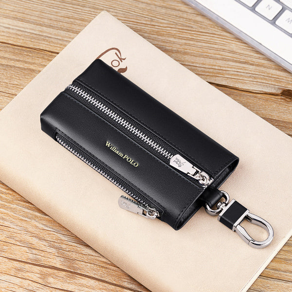 Emperor Paul Genuine Car Key Bag First Layer Cowhide Unisex Multifunctional Hand Change Bag Keychain