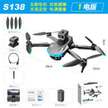S138 brushless drone with 4-way obstacle avoidance, aerial photography quadcopter, optical flow positioning, high-speed, wind-resistant toy