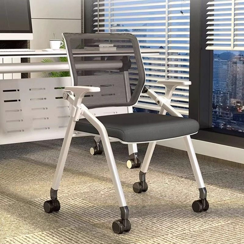 Training chair with table, office chair, writing board, backrest chair, wheeled folding chair, training institution conference room computer chair
