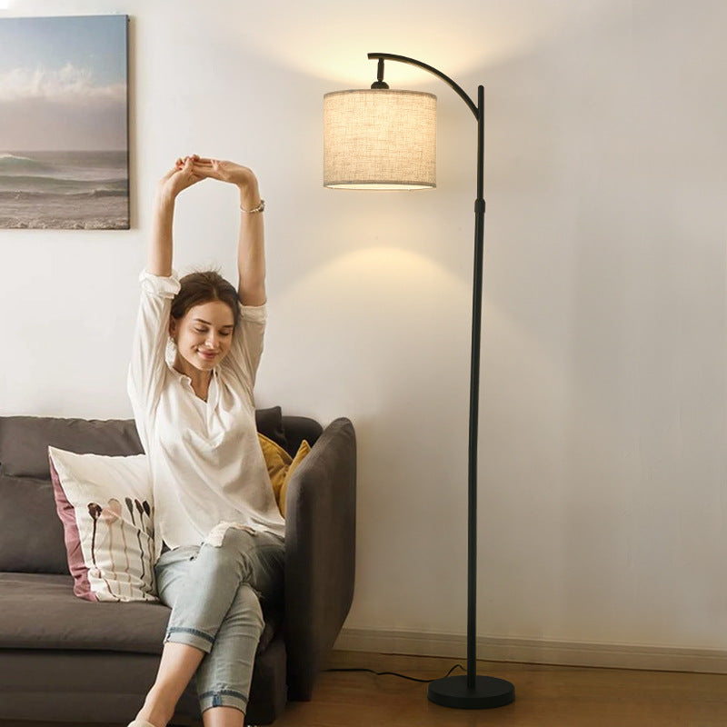Zhongshan floor lamp, living room sofa lamp, simple Nordic bedroom vertical bedside lamp, corner floor lamp, ambient lamp