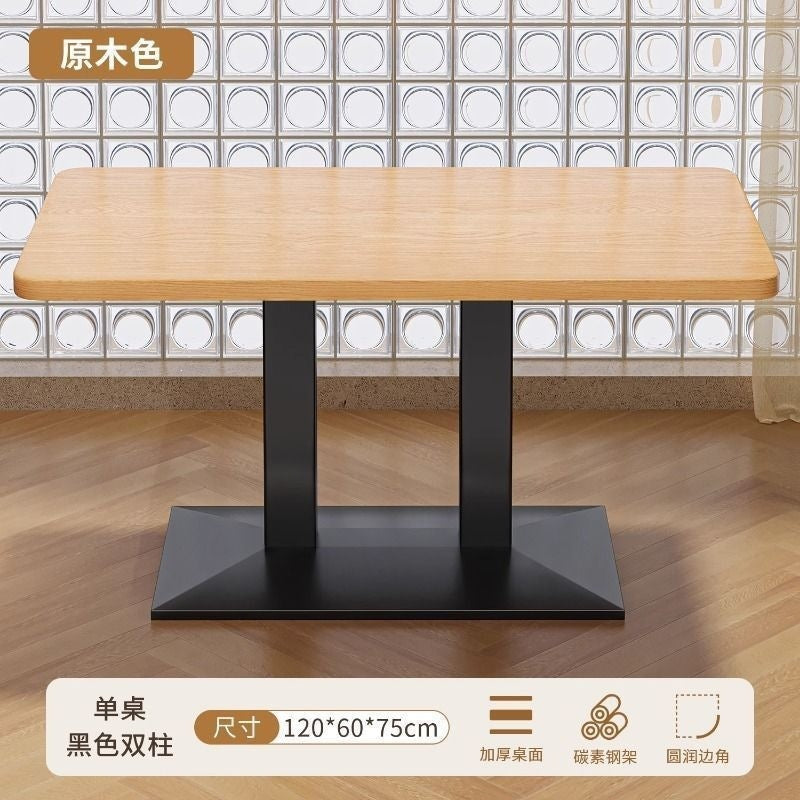 Commercial restaurant tables and chairs breakfast restaurant snack noodle shop long table milk tea barbecue restaurant one table four chairs combination dining chair