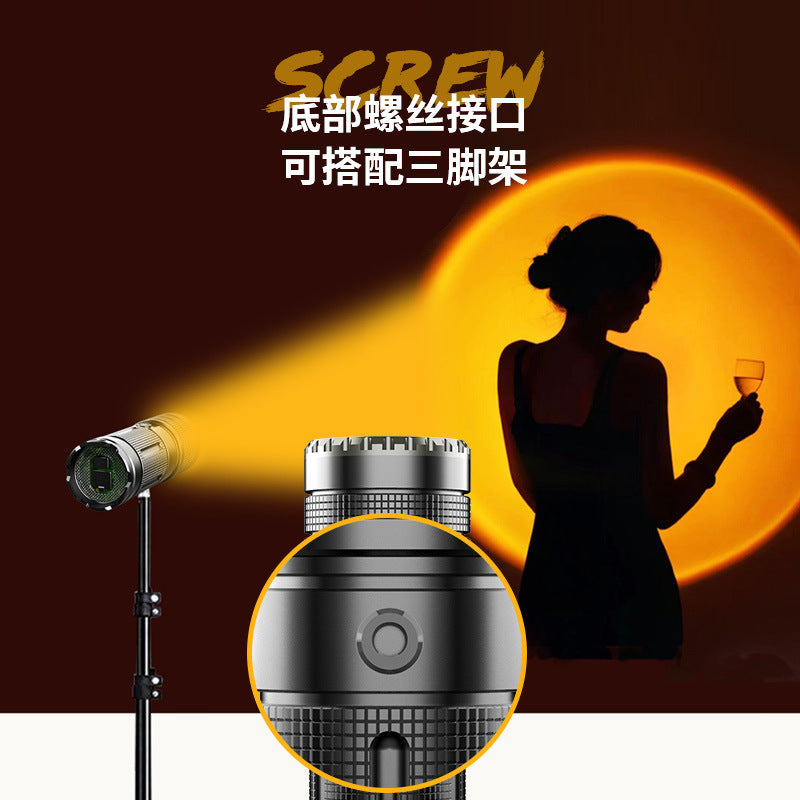 Daifa wholesale LED photography lighting flashlight atmosphere fill light zoom lighting rgb photo four-color flashlight
