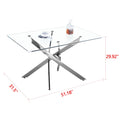 Tempered glass dining table - modern minimalist design for small spaces - rectangular dining table and chairs set