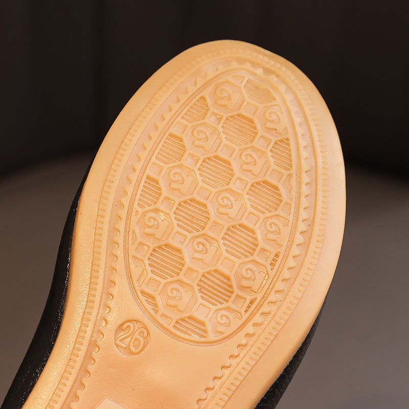 new autumn collection: low-top leather shoes for boys and girls - princess style, new british-inspired lace-up flats, baby black leather shoes