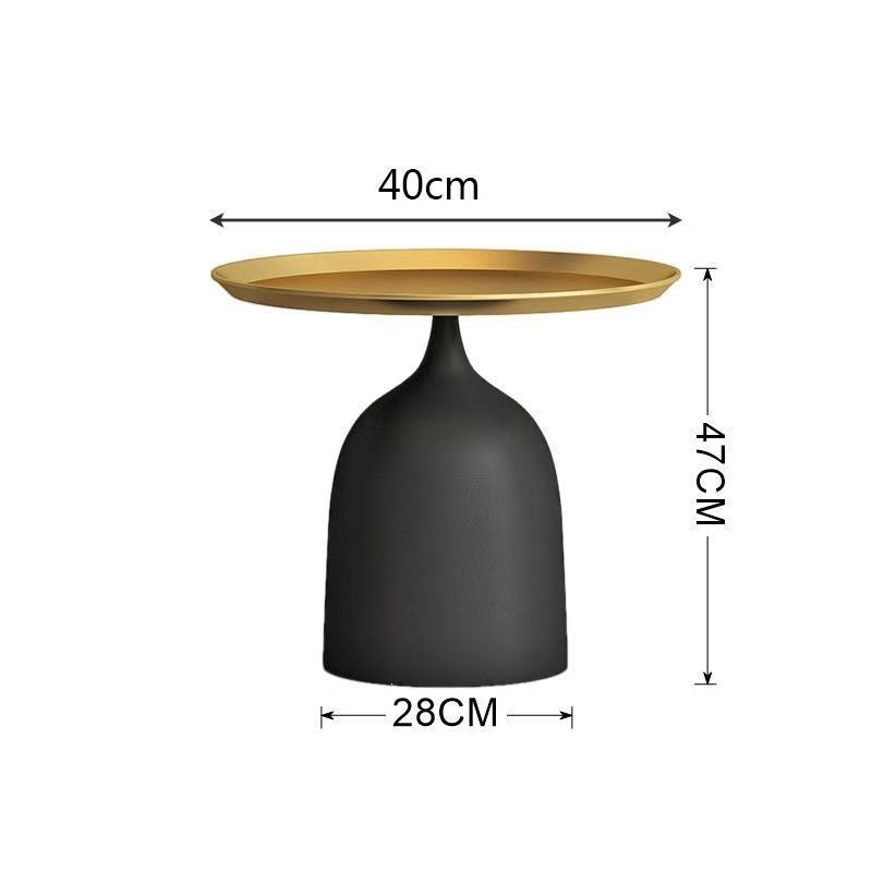 Scandinaviancasual side table small apartment iron small round table cream style for home small coffee table bedside small bedside table no