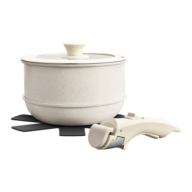 Zhejiang yongkang new detachable handle frying pan wholesale - non-stick cookware set for home use
