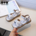 Vancahao girls' pearl & floral princess sandals -  summer new arrivals: stylish soft-soled beach sandals for kids