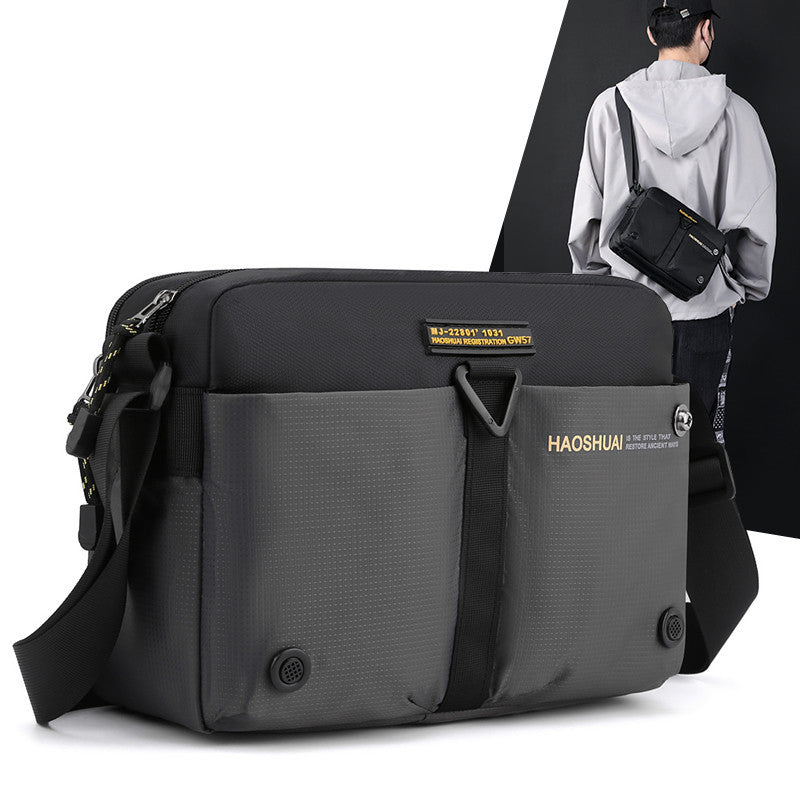 Cross-border new men's messenger bag outdoor sports shoulder bag fashion casual men's bag simple business briefcase