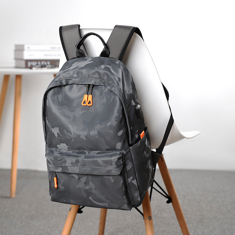 Cross-border new fashion student schoolbag casual backpack unisex computer backpack camouflage backpack