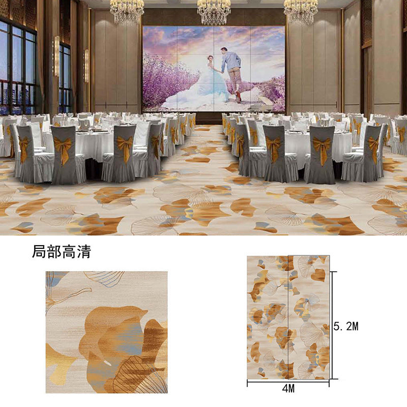 New chinoiserie hotel banquet hall carpet nylon 800g thickened fire retardant 4m large sheets whole patchwork commercial