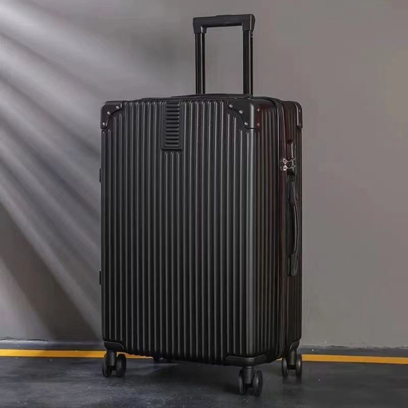 Retro suitcase large capacity high value trolley case universal wheel password case student suitcase leather case wholesale