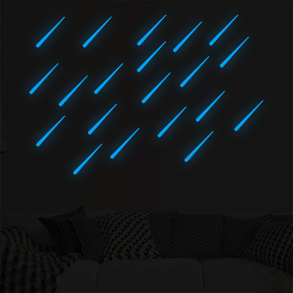 YG234 student dormitory luminous wall sticker bedroom fluorescent meteor luminous meteor sticker bedside wall decoration