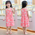 summer korean style girls' and boys' unisex children's printed milk silk sundress