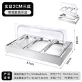 Stainless steel braised meat drain tray - commercial-grade display plate with lid for hotels, cafeterias, restaurants, and sushi restaurants - keeps food fresh and cold