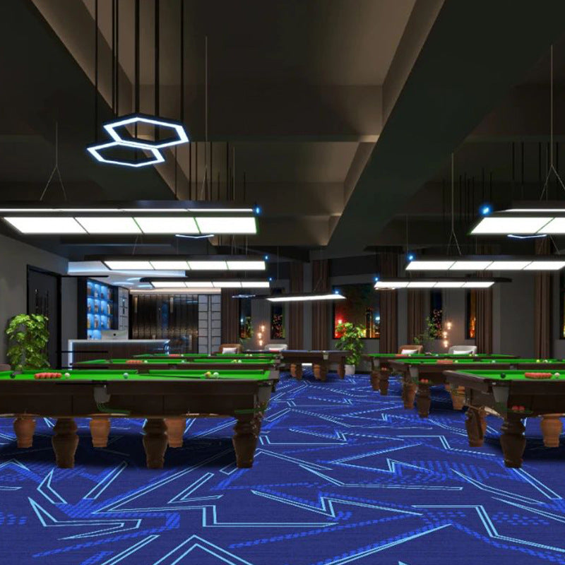 Custom billiard hall carpet - full coverage, printed design, large area, hotel & commercial billiard room nylon fire-retardant b1 carpet