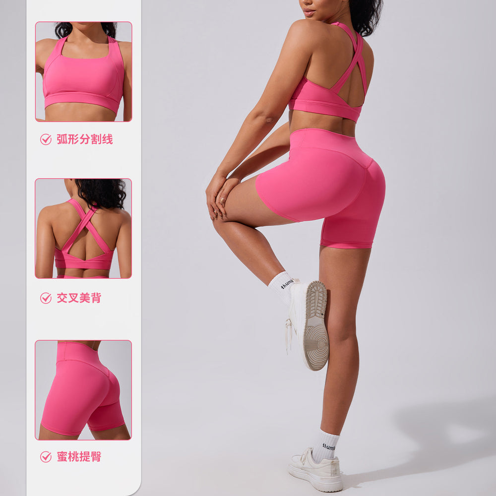 European and american summer cloud-like yoga set - tight-fitting, butt-lifting fitness outfit, two-piece gym running sportswear for women