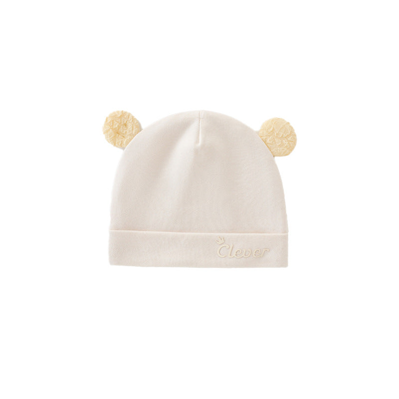 Baby fetal cap autumn and winter newborn hat newborn fontanelle protection boy and girl pullover hat newborn fetal cap double layer