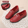 Spring & fall flats ladieswear shoes soft bottom middle-aged and elderly women's flats leather shoes non-slipeasiest for match work shoes slip-on grandma shoes