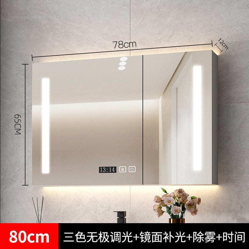 Smart bathroom mirror cabinet, separate wall-mounted bathroom with light, vanity mirror, bathroom mirror with rack storage