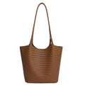 2026 spring new woven texture bag women's minimalist versatile underarm bag large capacity commuter tote shoulder bag