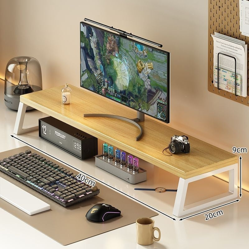 Computer elevated stand, e-sports room desktop storage rack, monitor bottom support rack, workstation long laptop stand
