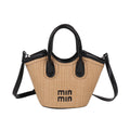 summernew arrival miu satchel tote bag women's 2025new arrival shoulder crossbody vegetable basket bucket