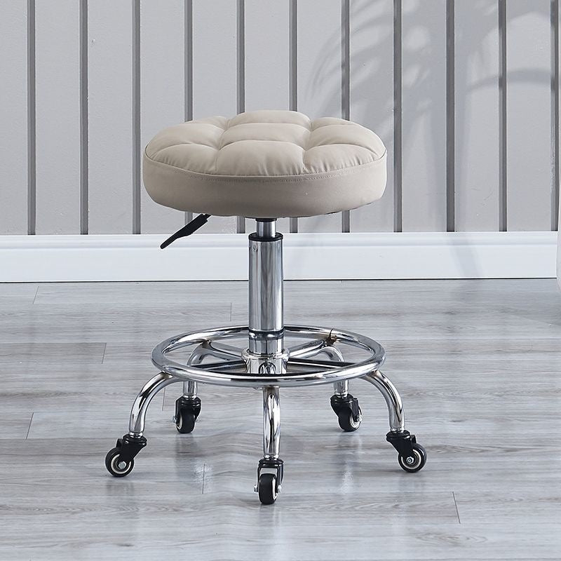 Barber chair makeup manicure live broadcast special adjustable round stool for home bedroom dressing stool movable backrest large work stool