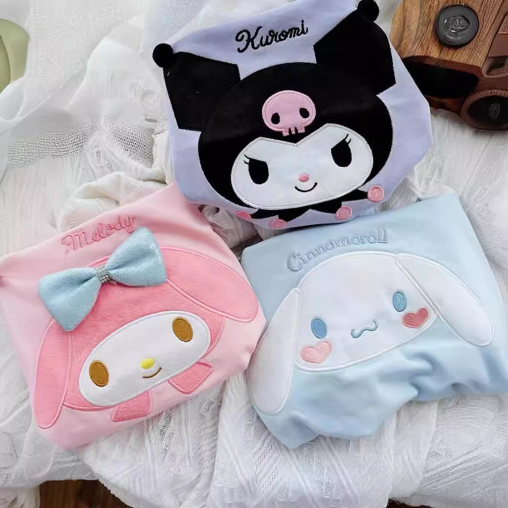 Hot-selling cross-border new arrivals: girls' short-sleeve t-shirts for summer, featuring my melody, cinnamoroll, and kuromi cartoon designs on cotton tops