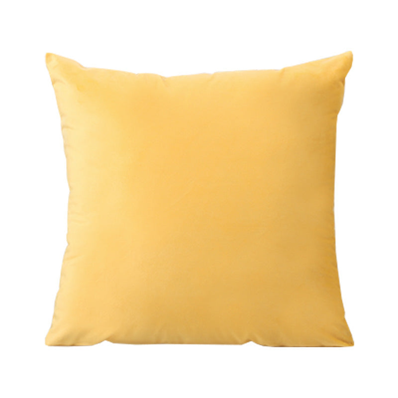 Simple pure color pillowcase velvet pillow bedside waist pillow living room sofa cushion dutch velvet drop shipping free shipping