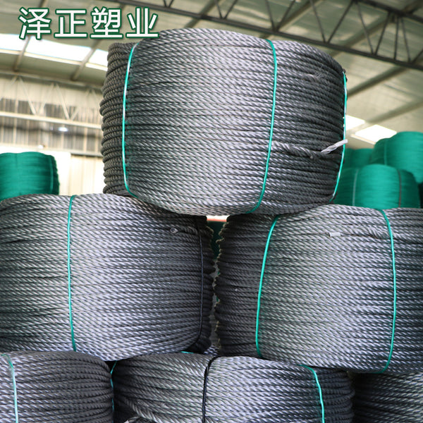 Dalian gray polyethylene plastic rope, greenhouse film rope, round wire saving new material wear-resistant and anti-aging nylon rope