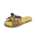 Women's summer sandals & slippers 2023: new fashionable sweet & girly style with bow detail, perfect for beach & casual wear - flat, one-strap design