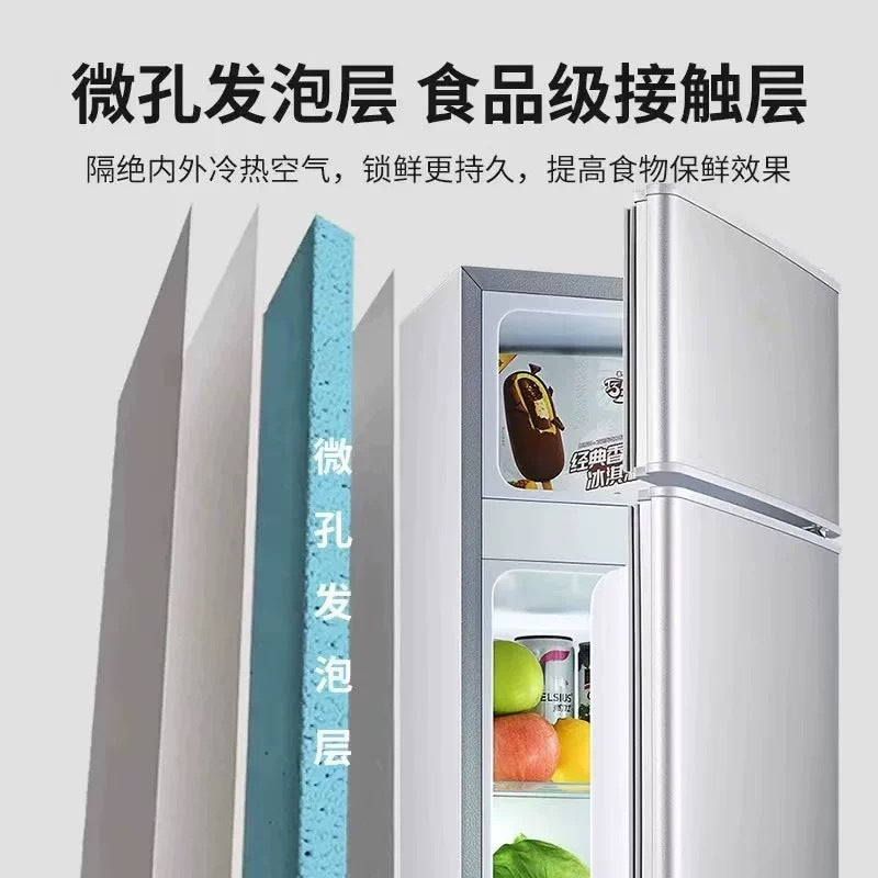 Little prodigy refrigerator - energy star tier 1, energy-efficient, compact refrigerator for home, small rental properties, and offices - energy-saving two-door fridge