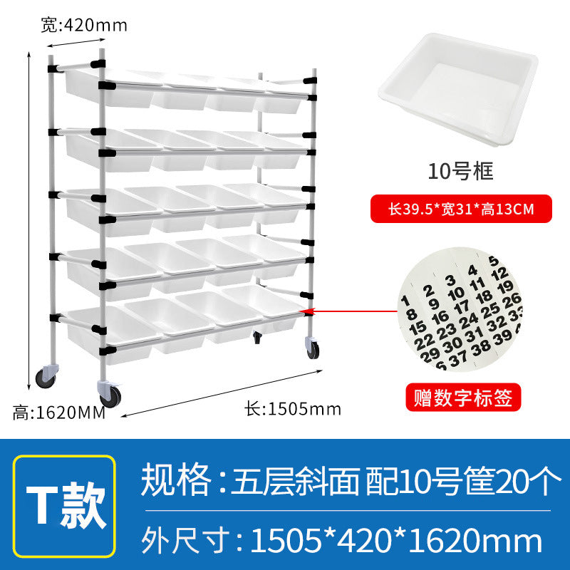 Mobile Shelf Wholesale Warehouse E-commerce Sorting Truck Wire Bar Picker Truck Silent Wheel Plastic Basket Wire Bar Truck Trolley