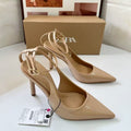 Zar spring new arrivals: women's khaki green high heels - sexy pointed-toe stiletto sandals