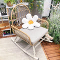 Rocking chair balcony casual rattan chair for home lazy sofa single living room rocking chair outdoor adult lounge rocking chair