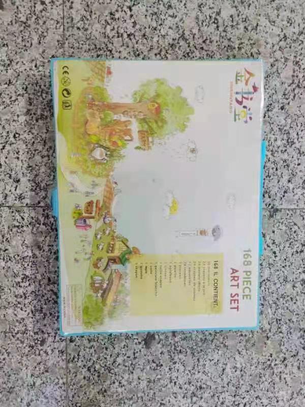 168 pieces crayon oil painting stick gift box, children's portable learning art painting watercolor pen set wholesale