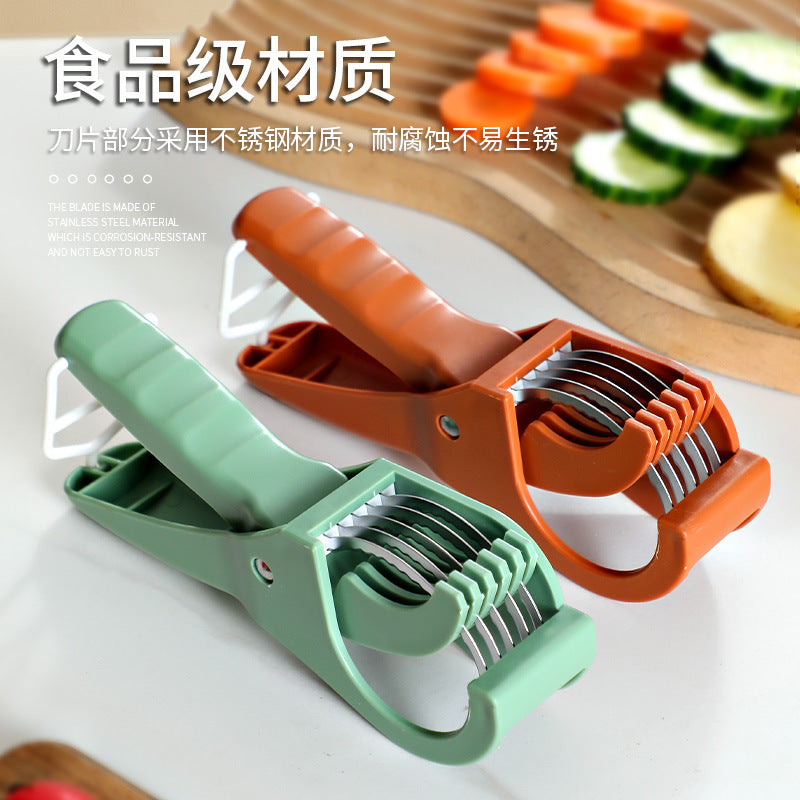 new arrival: stainless steel kitchen vegetable and fruit slicer - multi-functional vegetable salad and fruit slicer/cutter