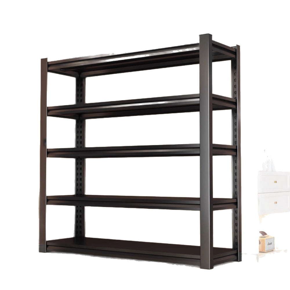 Household shelving unit, multi-tier floor storage rack for living room, balcony, kitchen, and general storage - iron shelving system