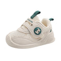 Spring/summer single mesh breathable baby first walker shoes, kids' casual shoes, velcro closure functional shoes, soft sole non-slip, ages 1-3