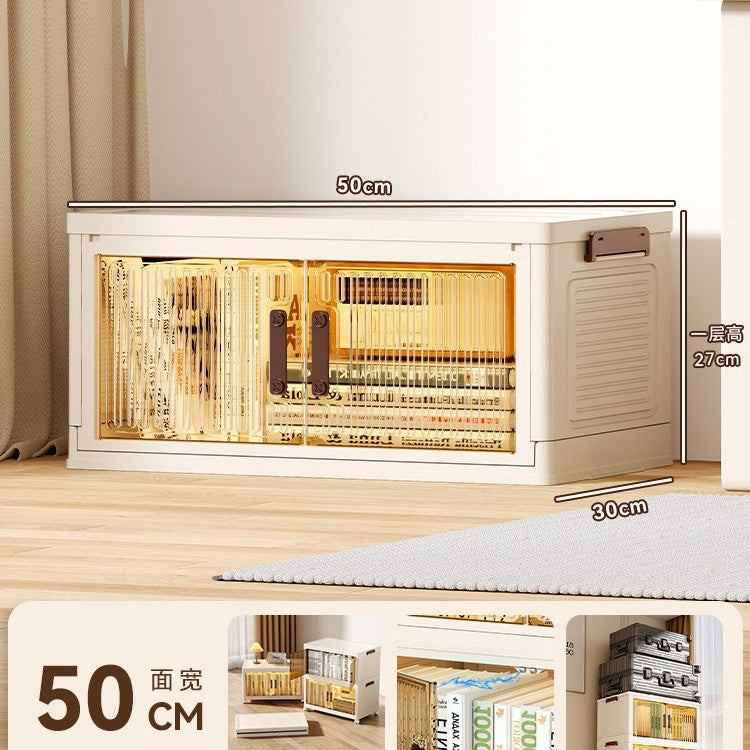 Book storage box Foldable box Storage cabinet Classroom student book storage box Transparent sorting storage box