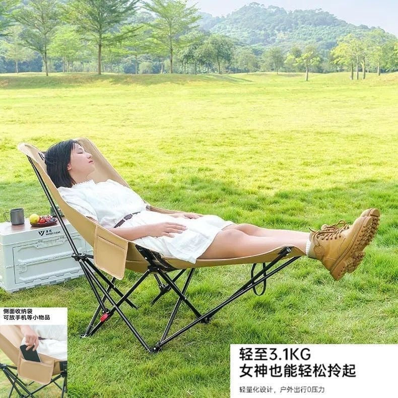 Three-speed adjustable foldable chair recliner simple foldable bed portable moon office lunch break nap office handy gadget